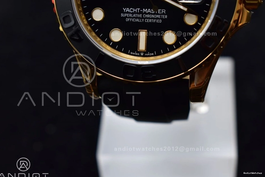 Yacht-Master 1:1 Best Ceramic EyeCatching 1224 Black on Strap Black 42mm VSF VS Edition 3D 226658 Bezel Rubber 0926